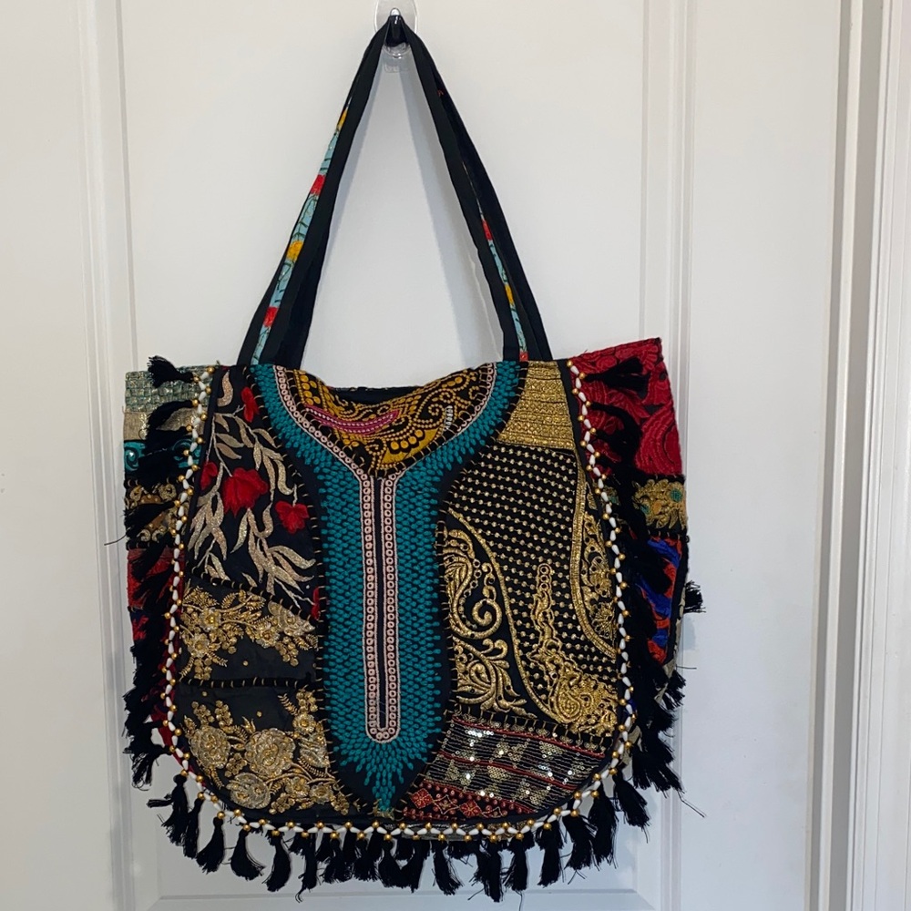 Multicolor Bohemian Patchwork Tote Bag - image 3